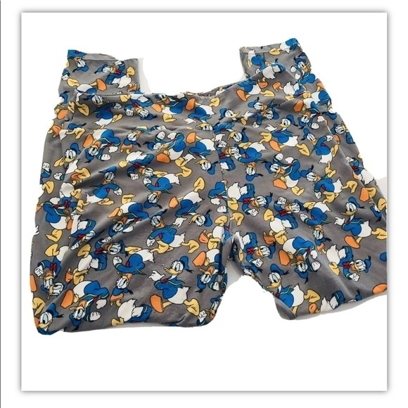 LuLaRoe Disney Leggings Women Tall & Curvy One Size Donald Duck Gray RARE - Picture 2 of 7